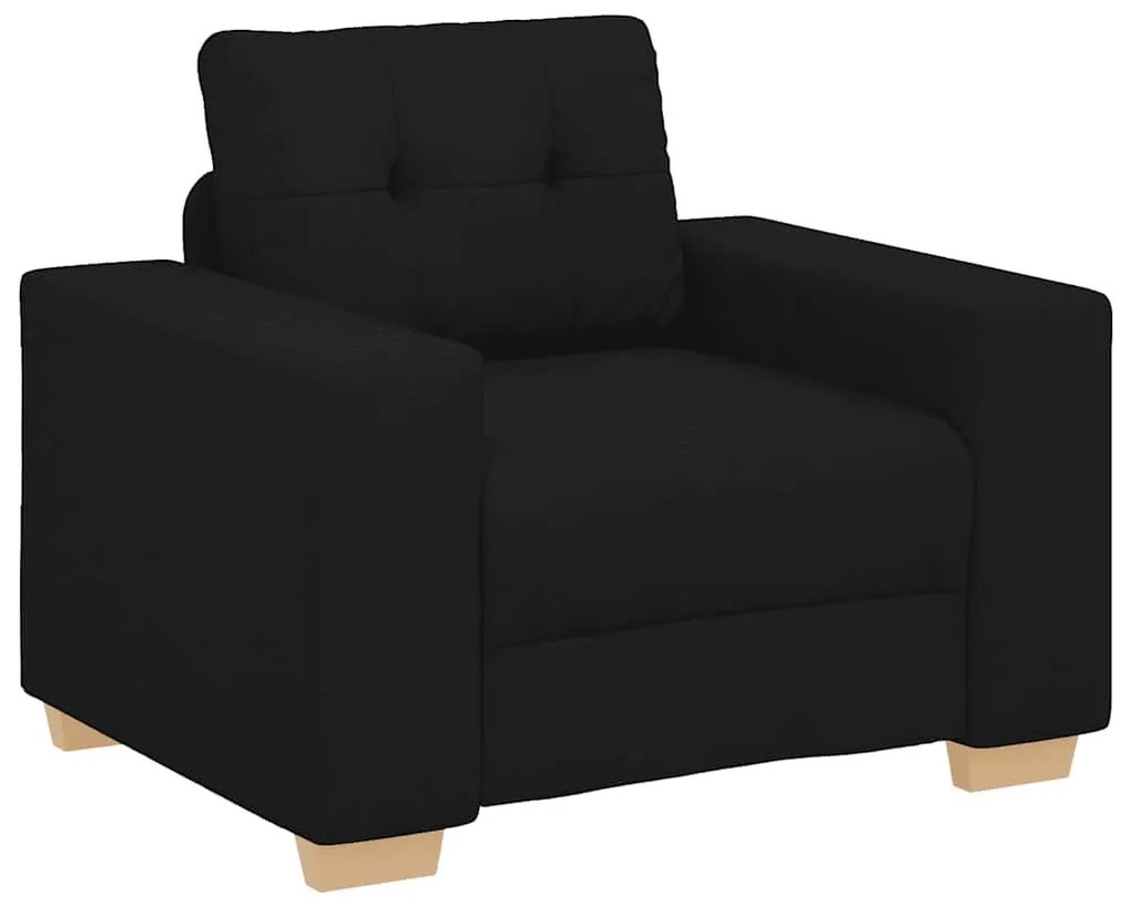fekete szövet kanapéfotel 60 cm