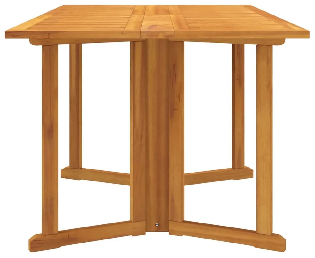 tömör tíkfa összecsukható pillangó kerti asztal 150x90x75 cm