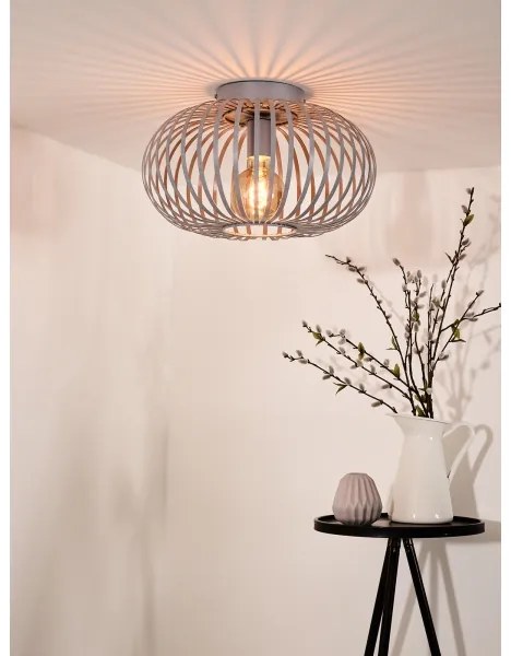 Lucide 78174/40/33 - Mennyezeti lámpa MANUELA 1xE27/60W/230V átm. 39,5 cm szürke