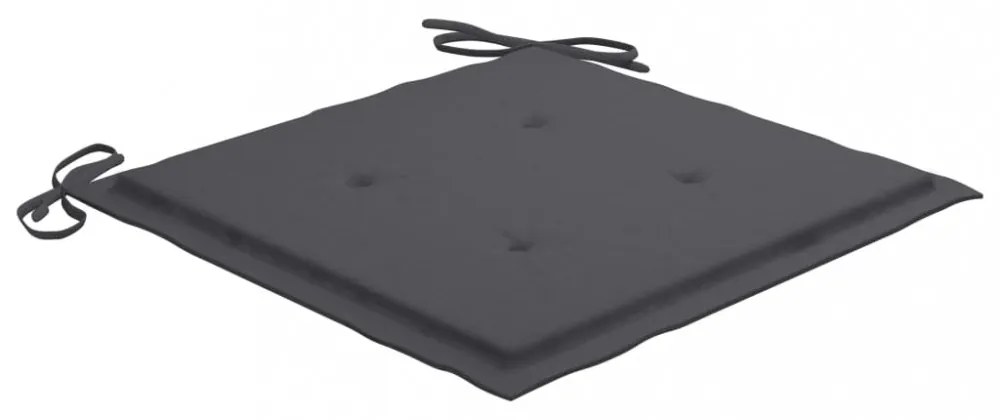 2 db összecsukható bambusz kerti szék párnával