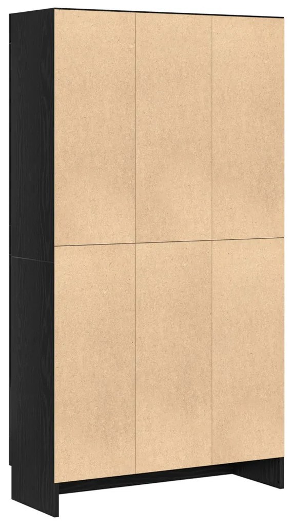 Könyvespolcok 2 db Fekete Tölgy 165x30,5x150 cm Műgyanta