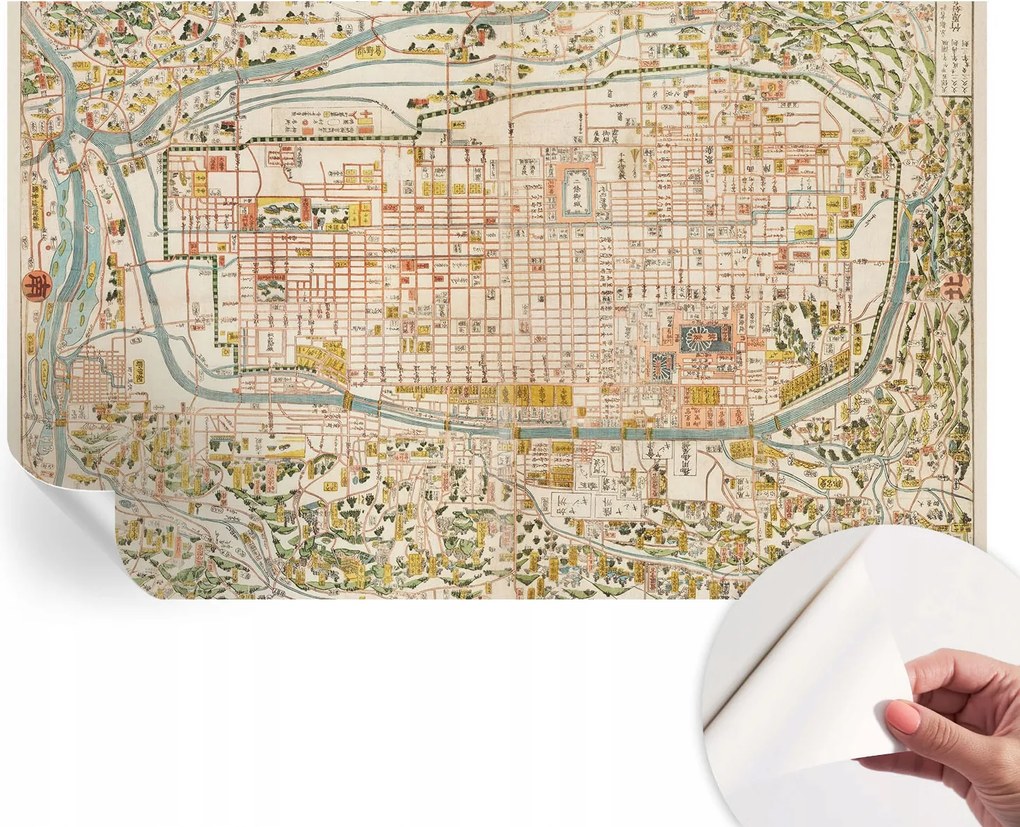 Design fali fotótapéta öntapadós antik térkép 416x254 cm