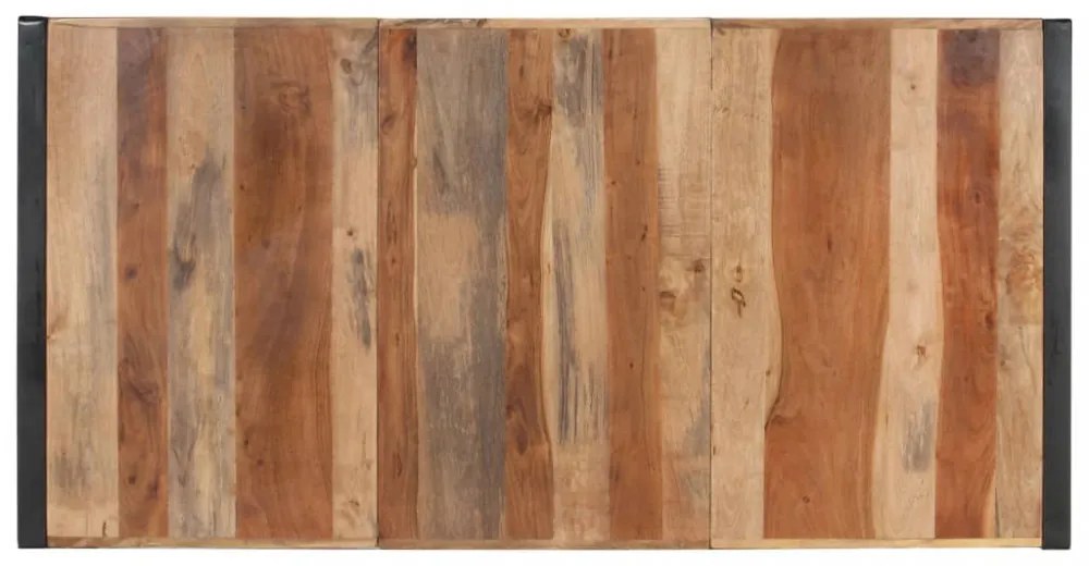 paliszander felületű tömör fa étkezőasztal 180 x 90 x 75 cm