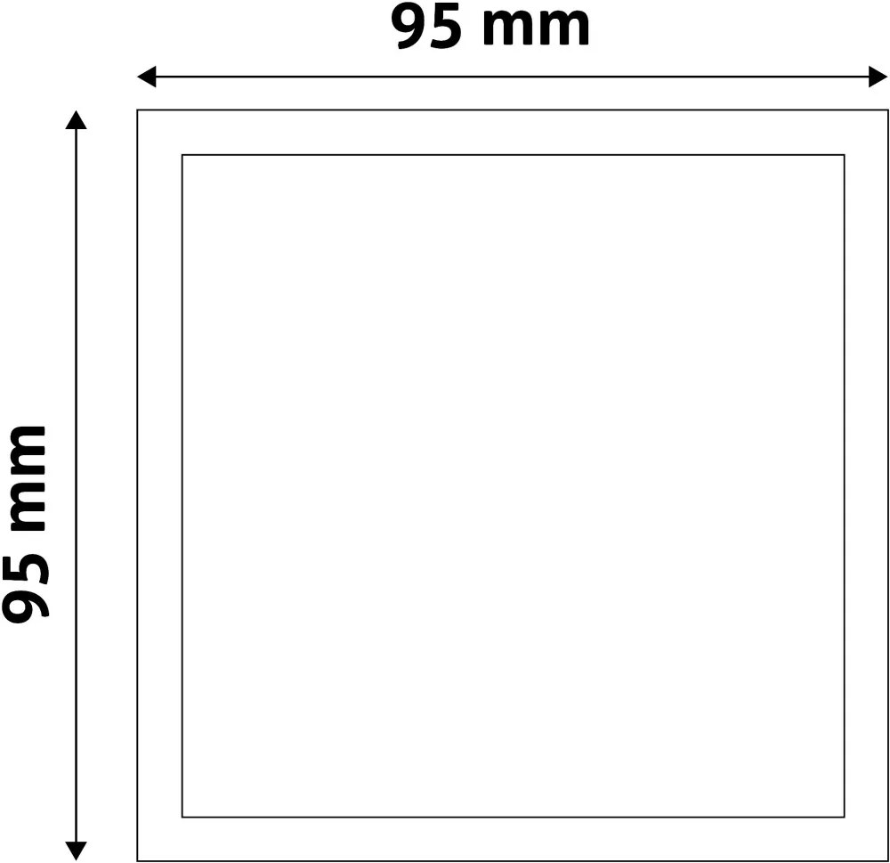 AVIDE AMRPWW-S-5W-PC mennyezetbe építhető led panel 1X5W 430LM 3000K 95X95mm IP20
