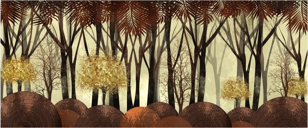 Kép - Dekoratív erdő (120x50 cm)