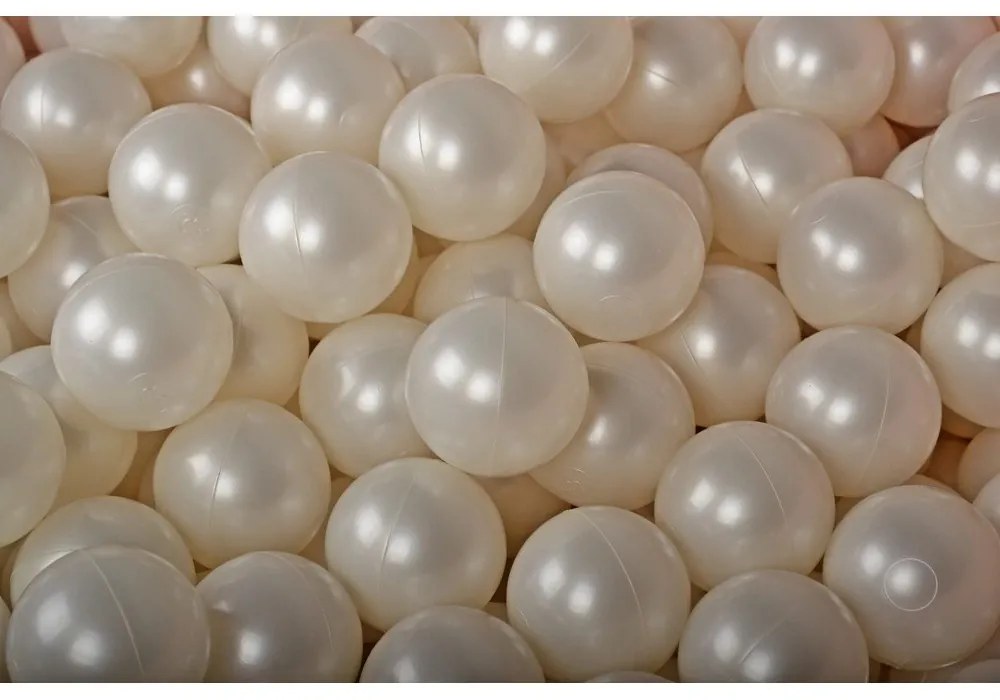 Krémszínű bársony labdamedence ø 90x30 cm Montessori – Meowbaby