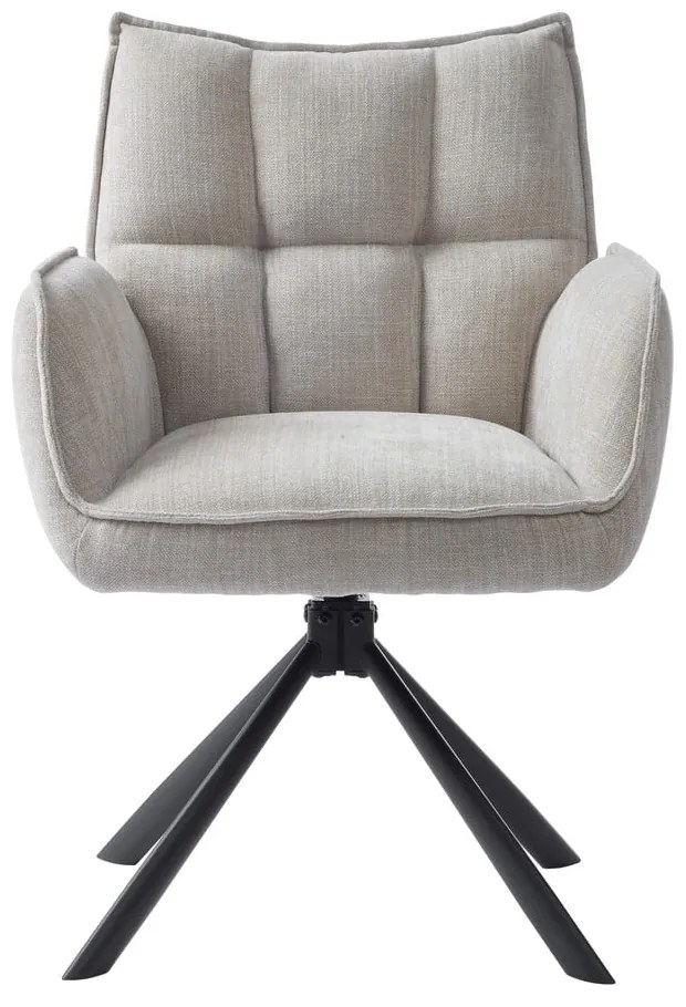 Krémszínű kárpitozott étkezőfotel szett 2 db-os Marilla – Unique Furniture