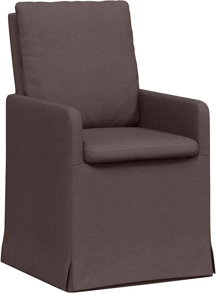 vidaXL Étkező Székek 2 pcs sötétbarna 57 x 67 x 98 cm szövet