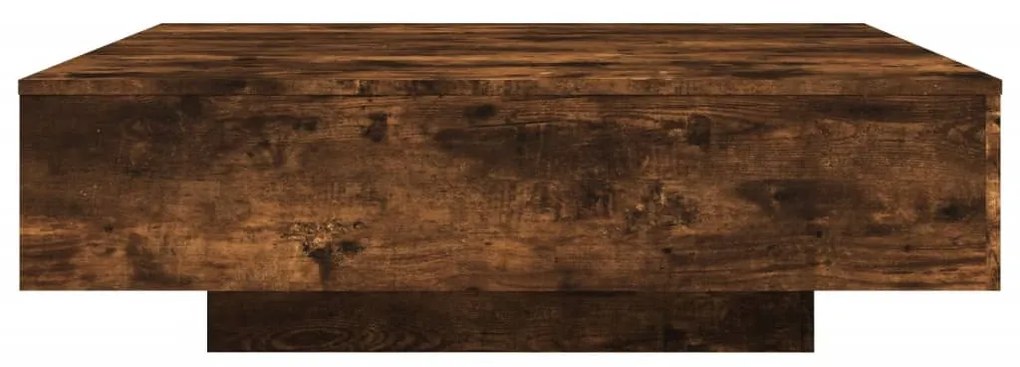 füstös tölgy színű szerelt fa dohányzóasztal 100 x 100 x 31 cm