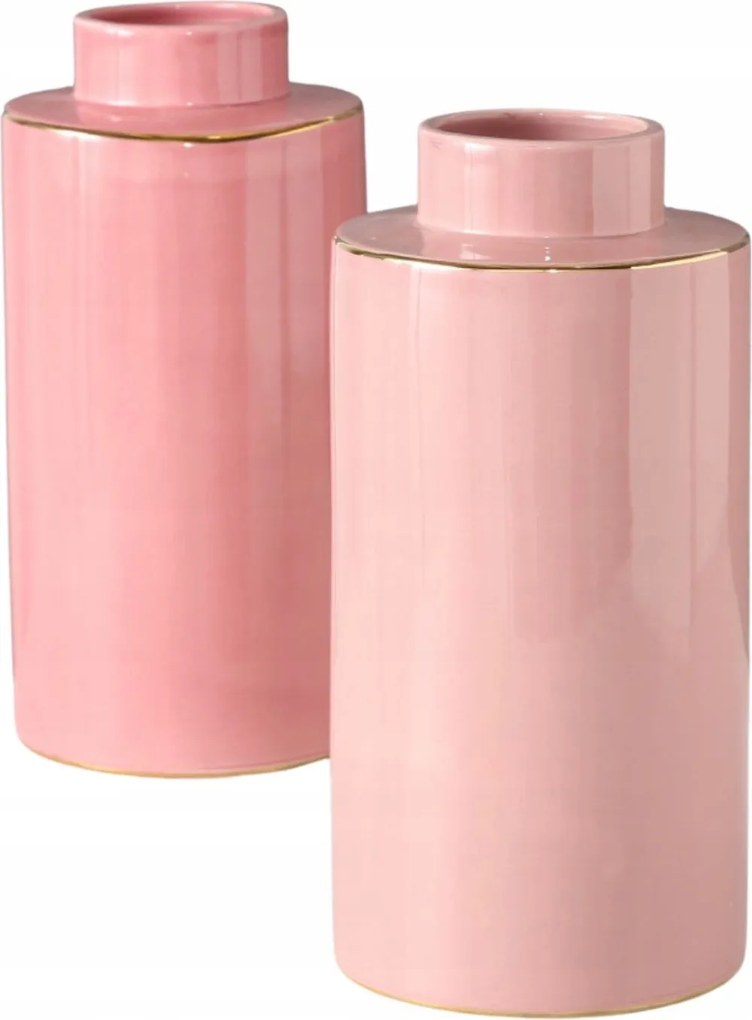 Dekoratív virágváza dekoratív Boltze rózsaszín 2 db-os szett