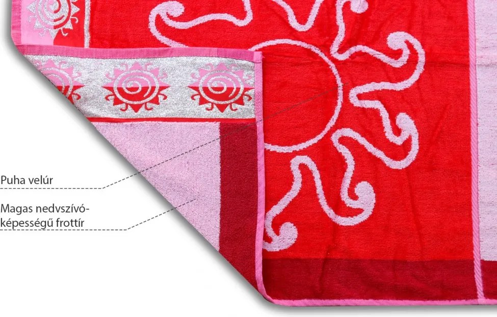 Red Sun Lurex strandtörölköző