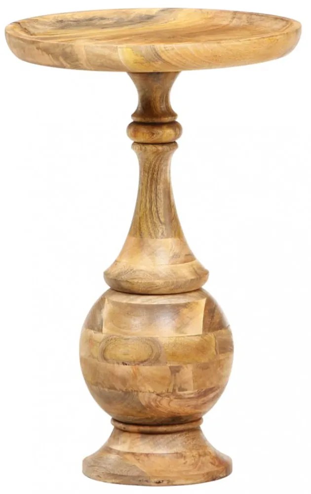 tömör mangófa kerek kisasztal 43 x 43 x 66 cm