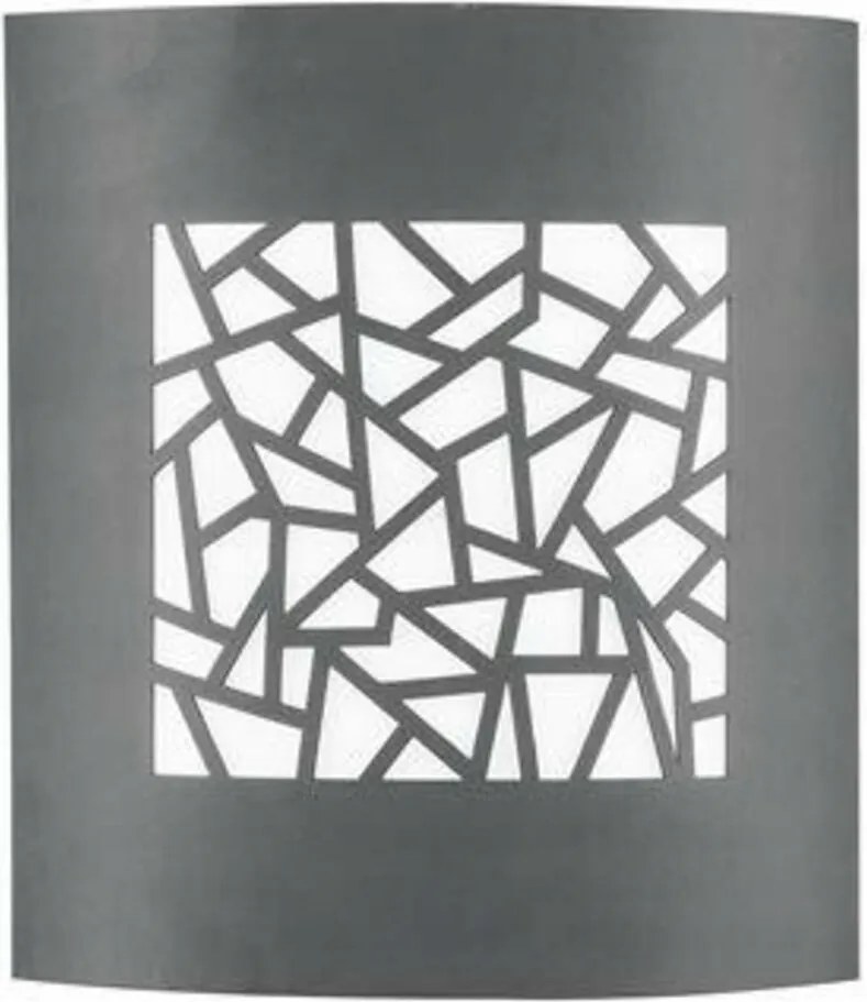 Nova Luce kültéri fali lámpa Zenith sötétszürke alumínium fehér akril