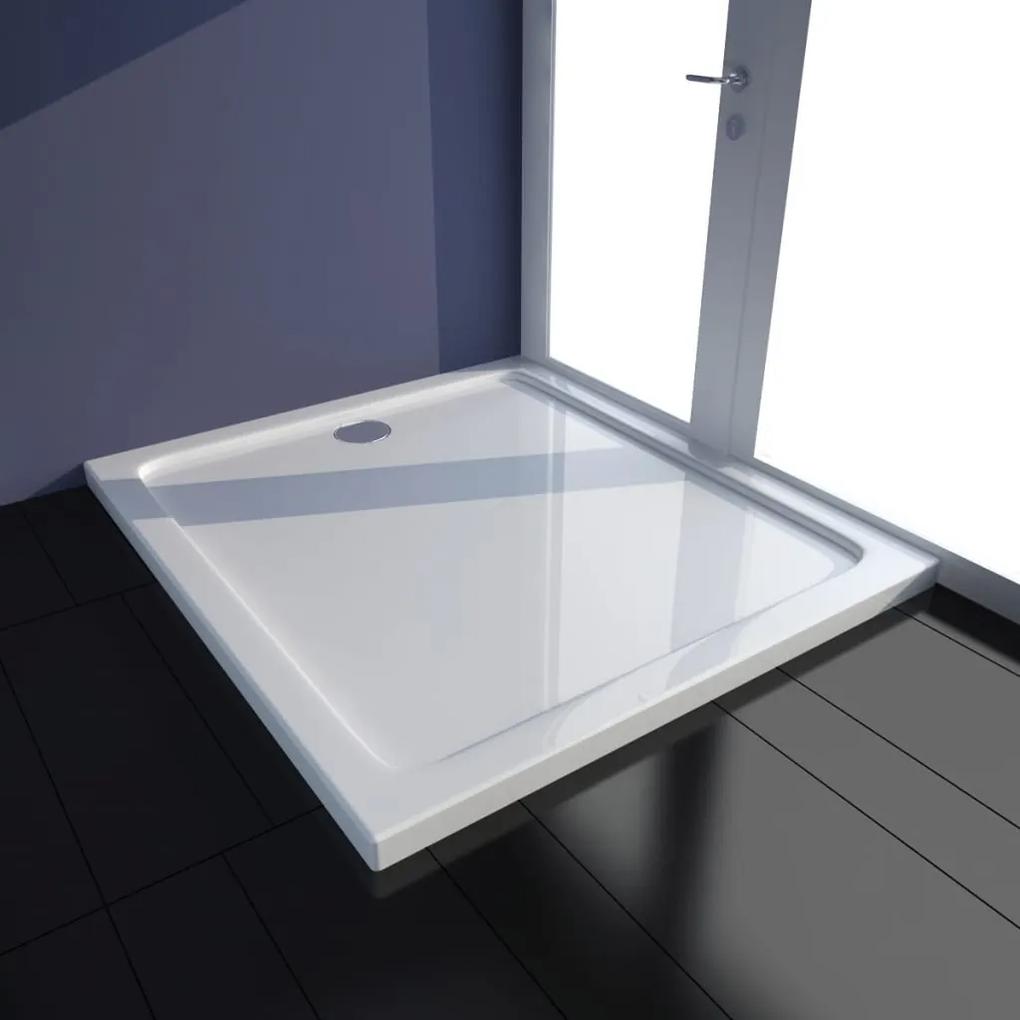 vidaXL fehér téglalap alakú ABS zuhanytálca 80 x 90 cm