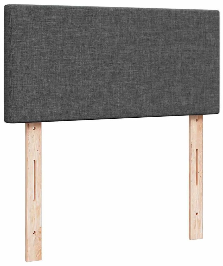 Ottomán ágykeret matraccal sötétszürke 100x200cm szövet