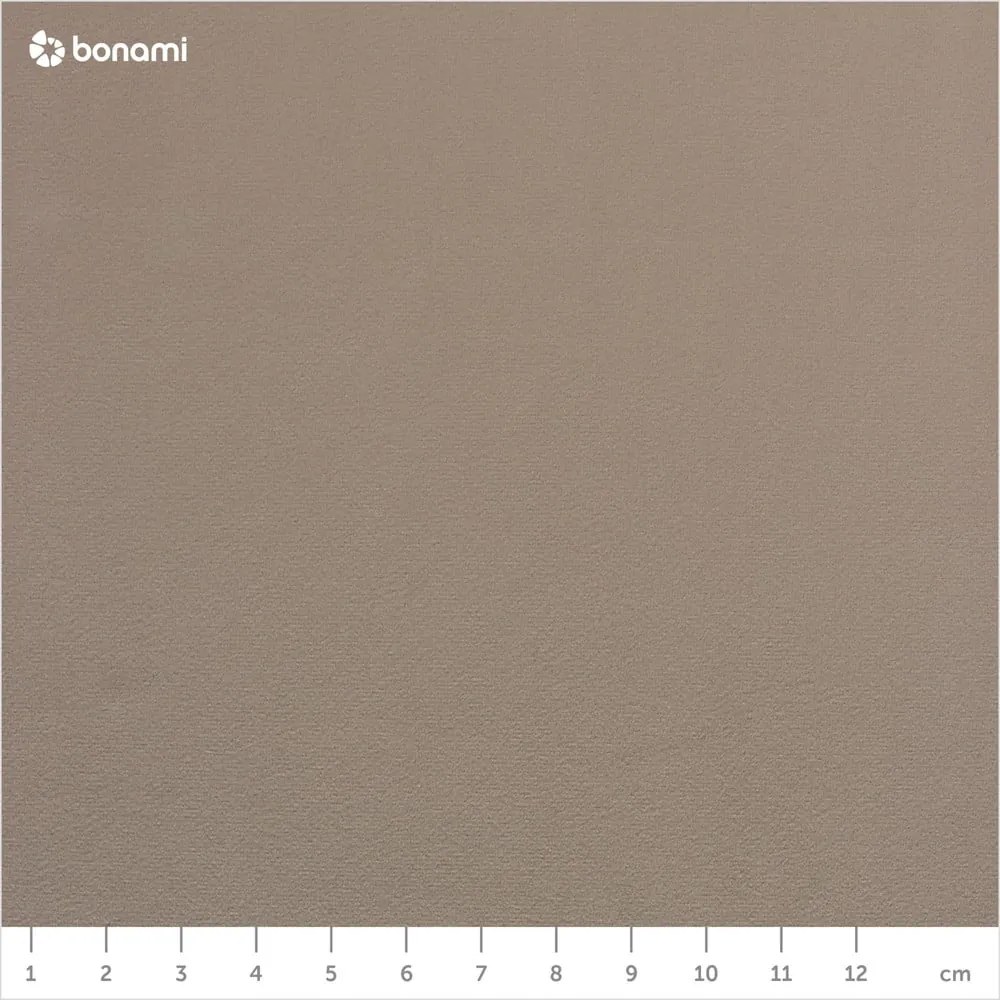 Szürkésbarna kárpitozott ágyneműtartós franciaágy ágyráccsal 180x200 cm Hauke – Makamii