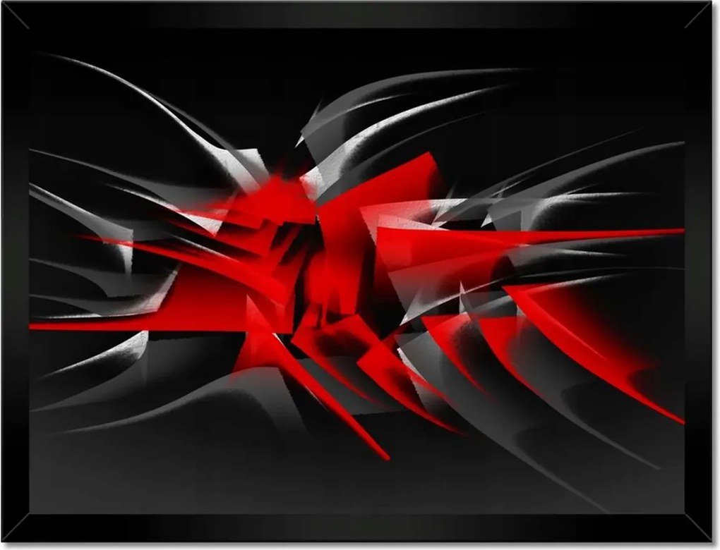 Poszterek keretben 40x30 Divatos piros tüskék Absztrakt