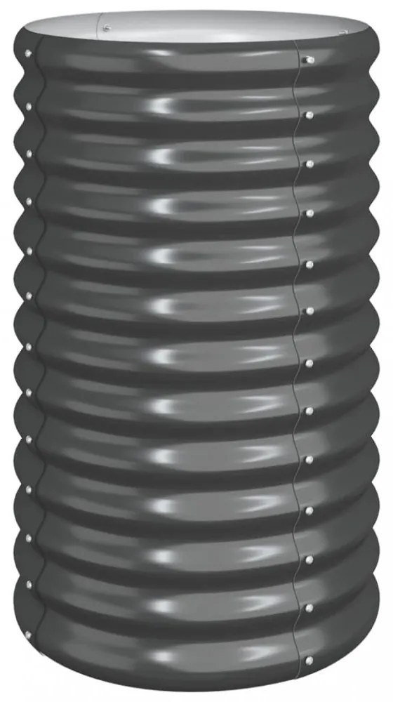 antracitszürke horganyzott acél kerti ültetőláda 40 x 40 x 68 cm