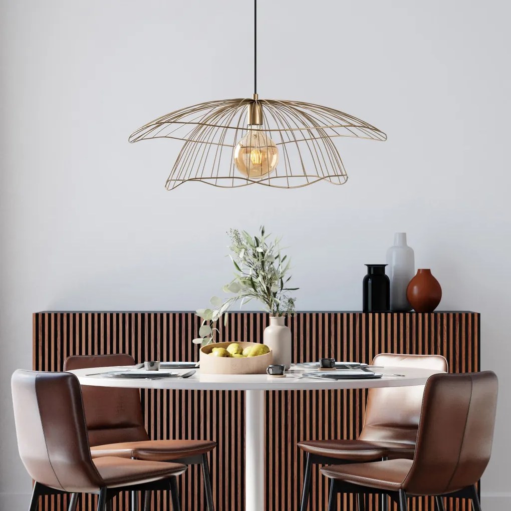 Mantar 6503-XL arany fém függőlámpa, Ø70 cm