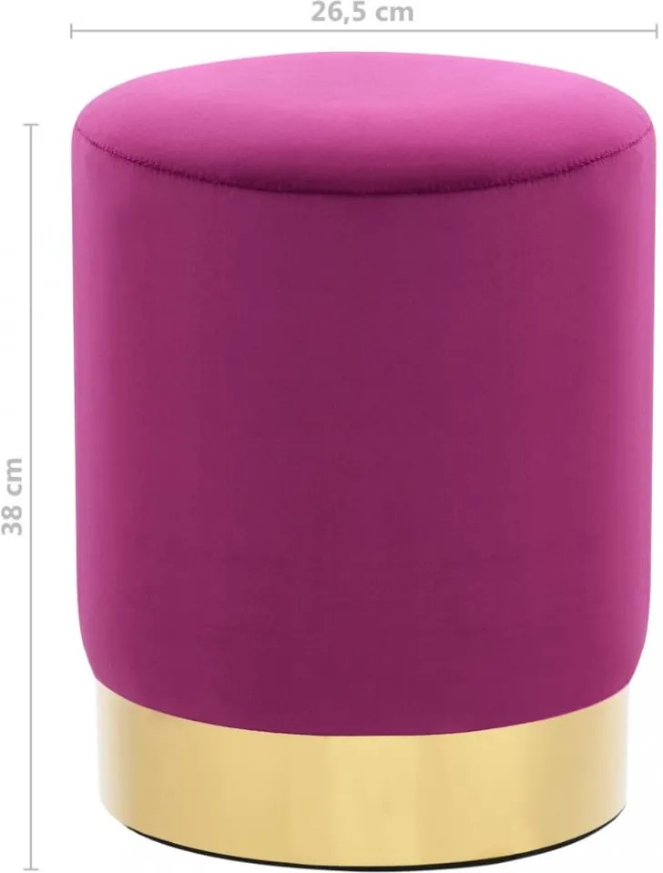 lila és aranyszínű bársony ülőke 28 x 36 cm