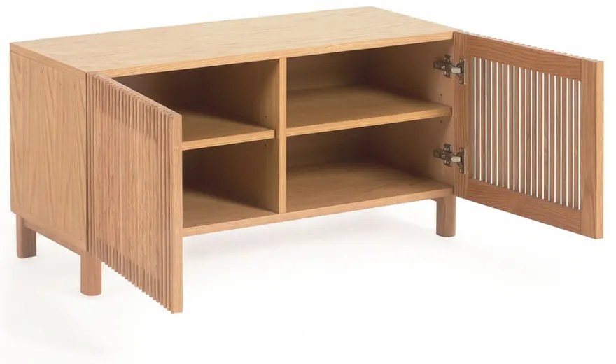 Natúr színű ülőkés cipőtartó tölgyfa dekorral Beyla – Kave Home