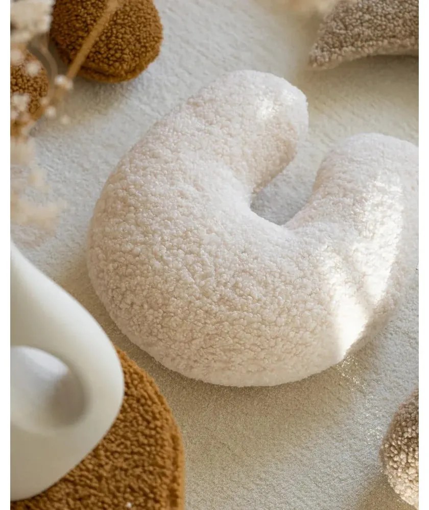 Krémszínű buklé párna gyerek kanapéhoz U – Wigiwama