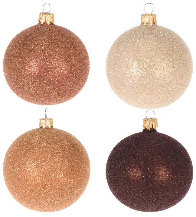 Liris glitteres üveg karácsonyi gömb 8cm