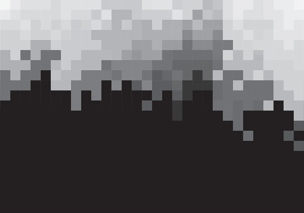 Flizelin fotótapéta Pixelek Szürke Absztrakt Színátmenet 254x184 +ragasztó