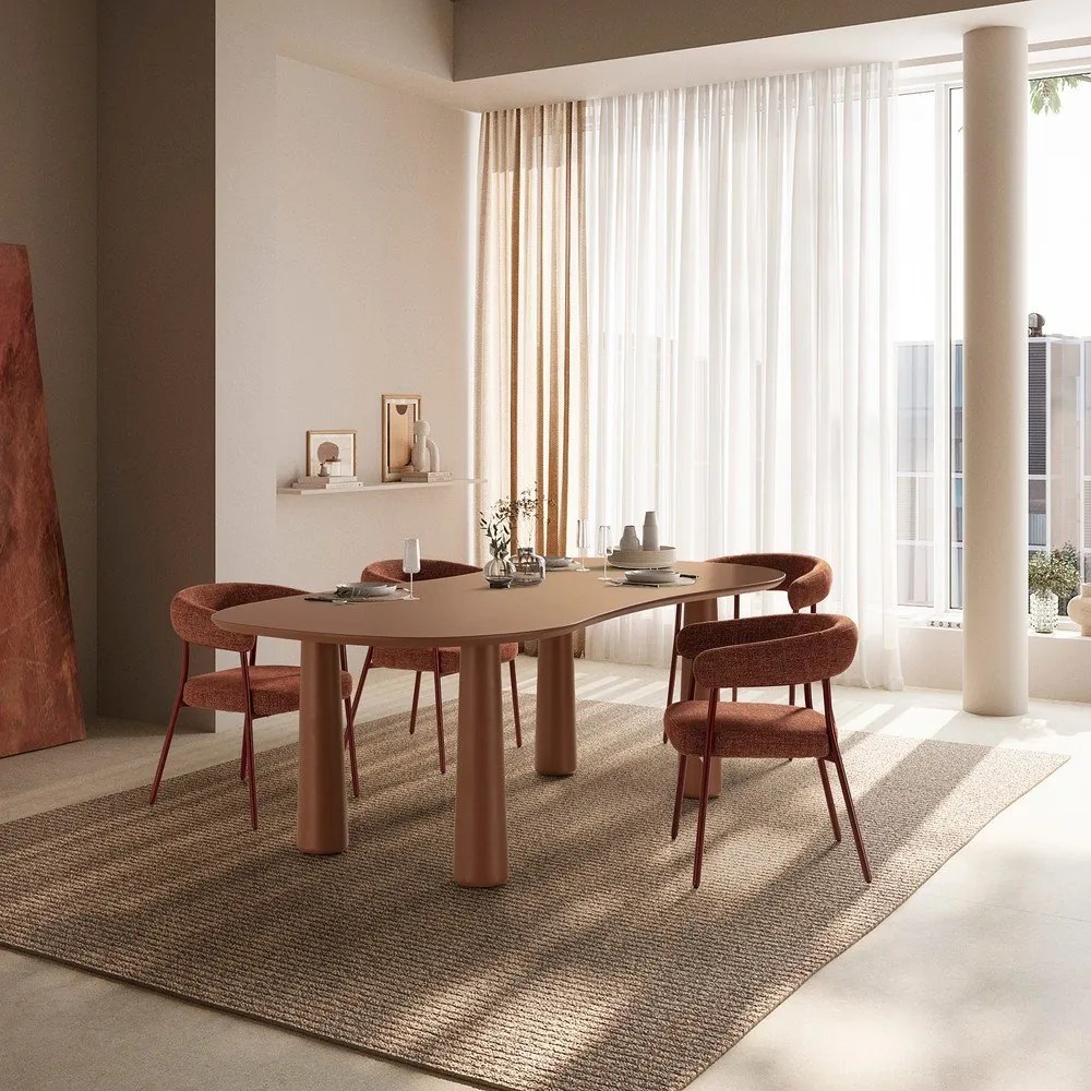 Barna dohányzóasztal borovi fenyő asztallappal 110x220 cm Nahia – MOME