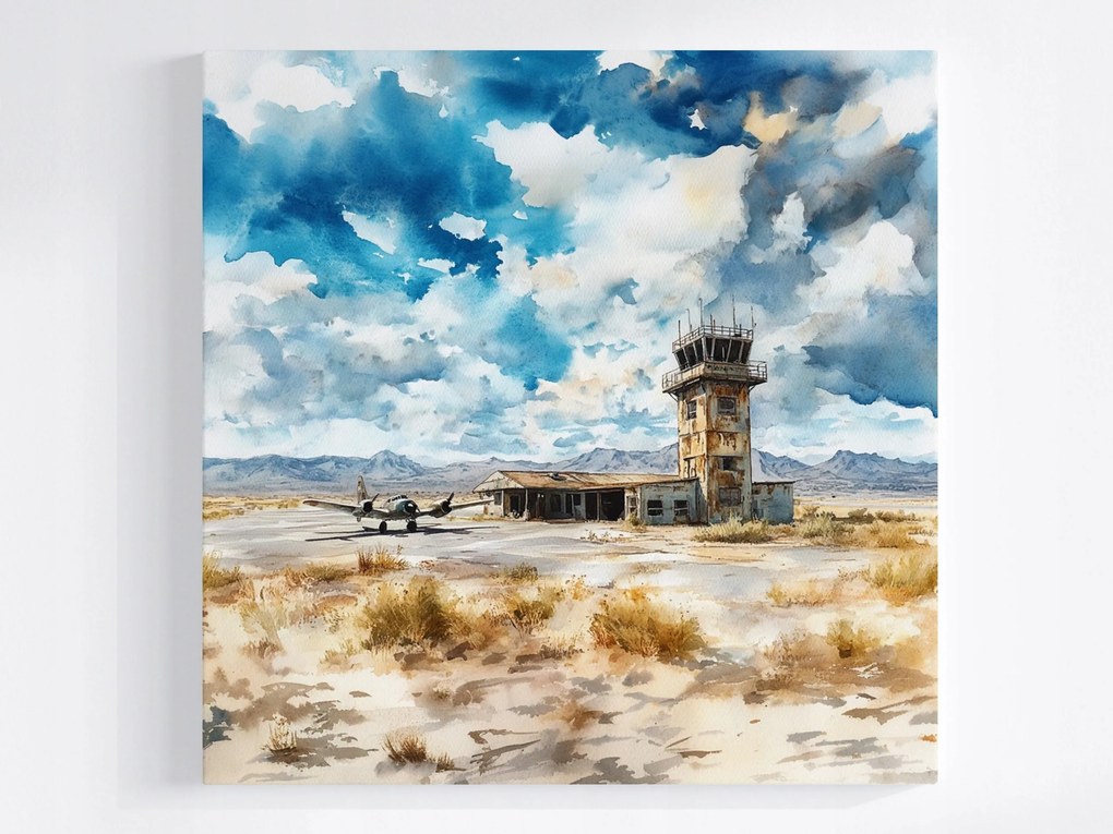 Poszter Repülőtér Repülőgép Üresség Ellenőrző Torony 80x80