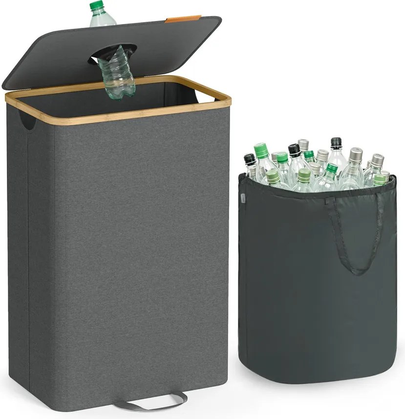 SONGMICS konyhai Palack gyűjtő, 100 literes, szürke
