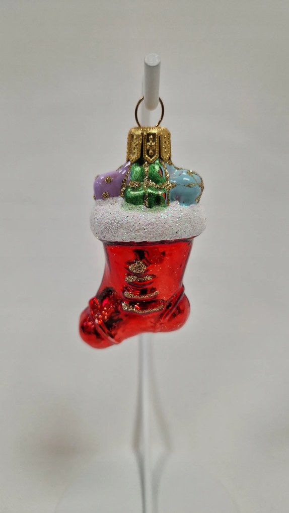 Karácsonyfadísz üvegből Karácsony Karácsonyi zokni