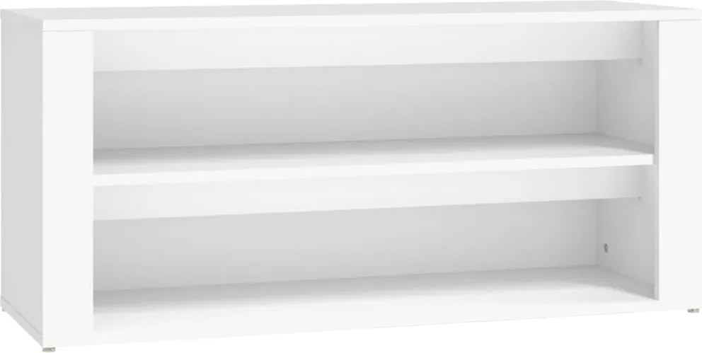 vidaXL fehér szerelt fa cipőtartó 100x35x45 cm