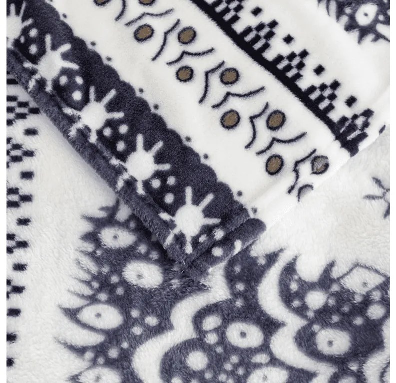 Mikroplüss takaró WINTER DEER, szürke Méret: 150 x 200 cm