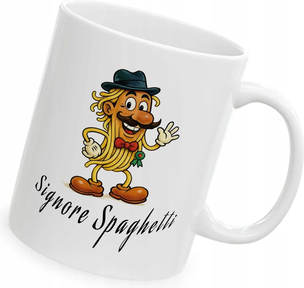 Nyomott mintás bögre Italian Brainrot Signore Spagetti vicces olasz abszurd