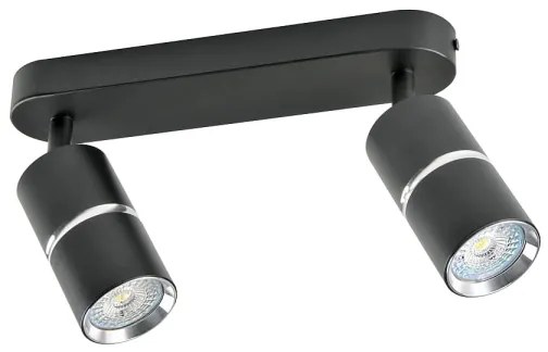 Spotlámpa BAMBOO 2xGU10/10W/230V fekete