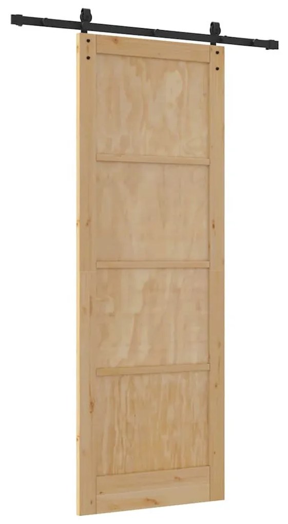 Csúszóajtó Természetes és fekete 83 x 232 cm