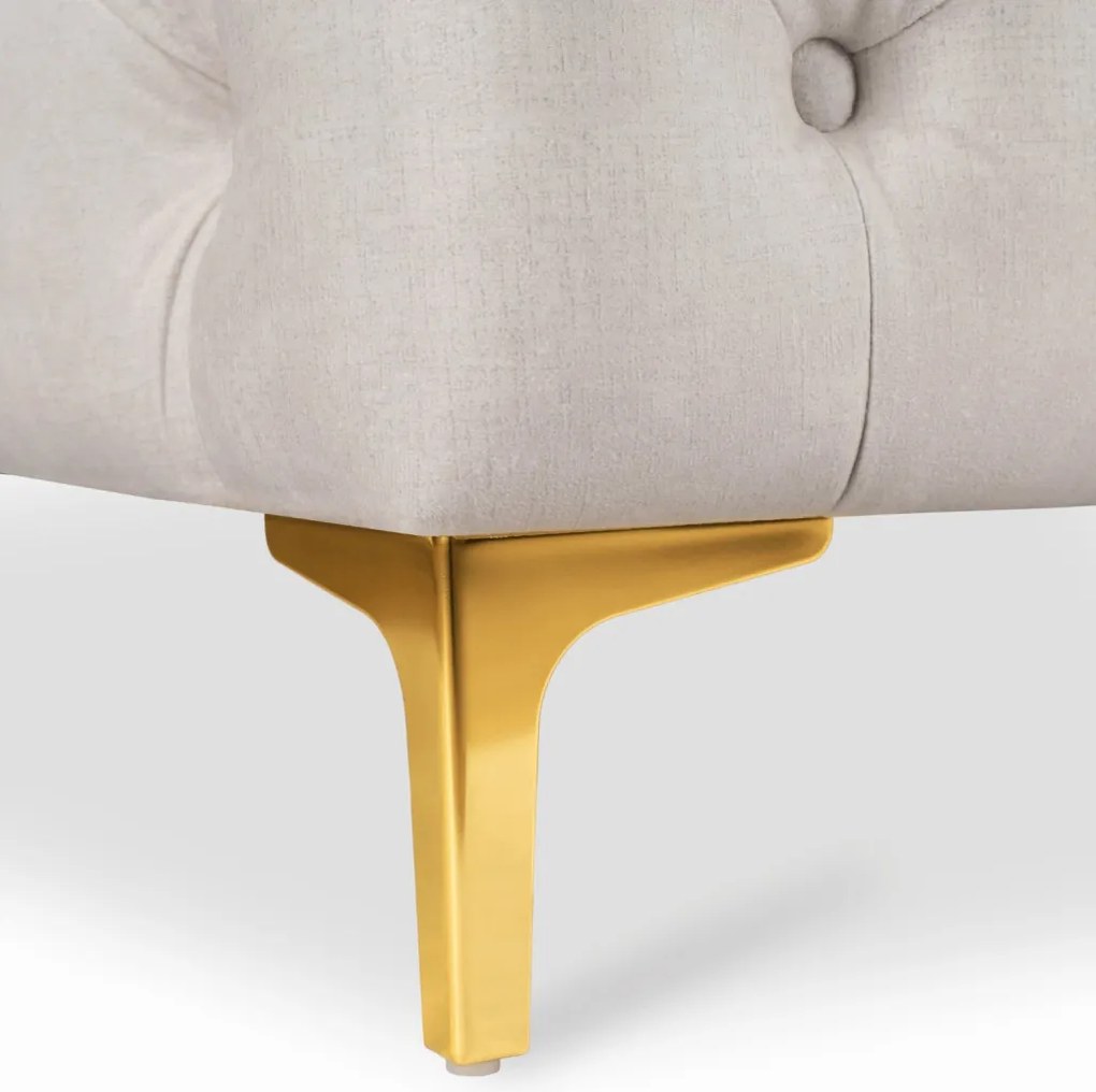 Sofa SORRENTO 2S Dwuosobowa Kremowa Welurowa