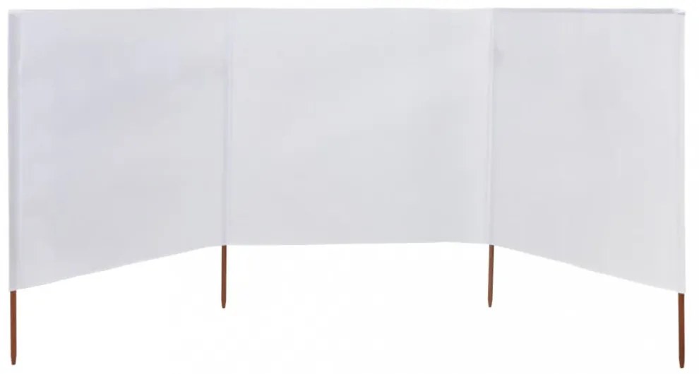 fehér szövet 3-paneles szélellenző 400 x 120 cm