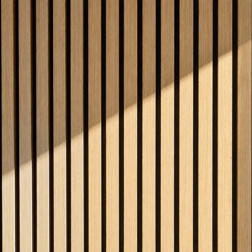 FREJA Akusztikai lamellás falpanel 100x60x2,2cm White oak - Egyedi méretre is levágjuk - 200x60x2,2cm , Black Oak