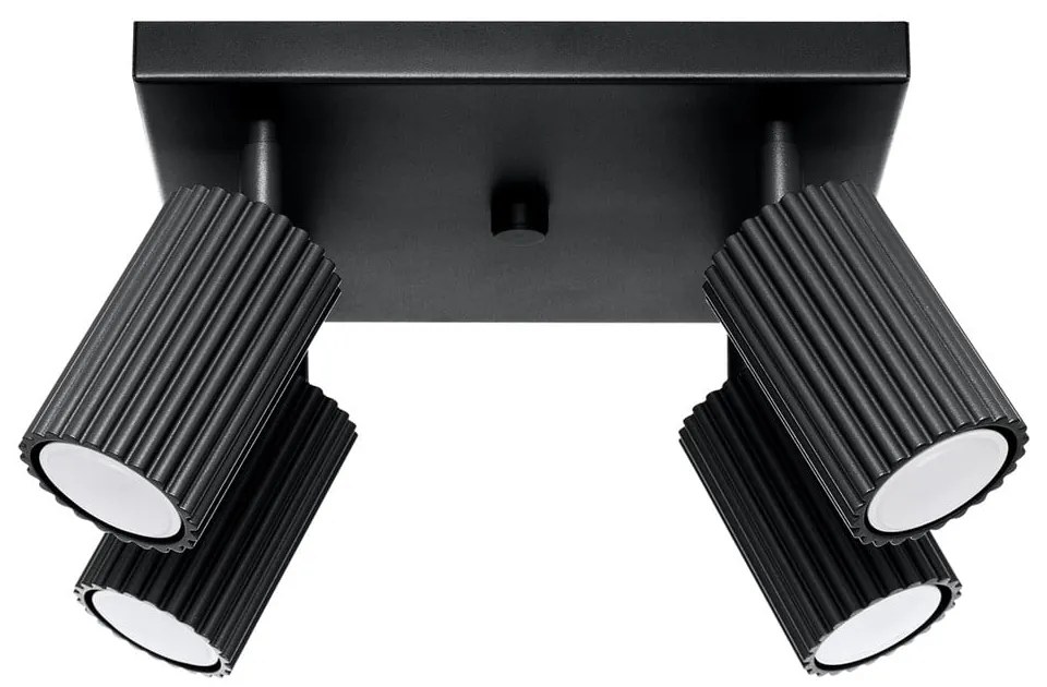 Fekete mennyezeti lámpa 25x25 cm Gleam – Sollux