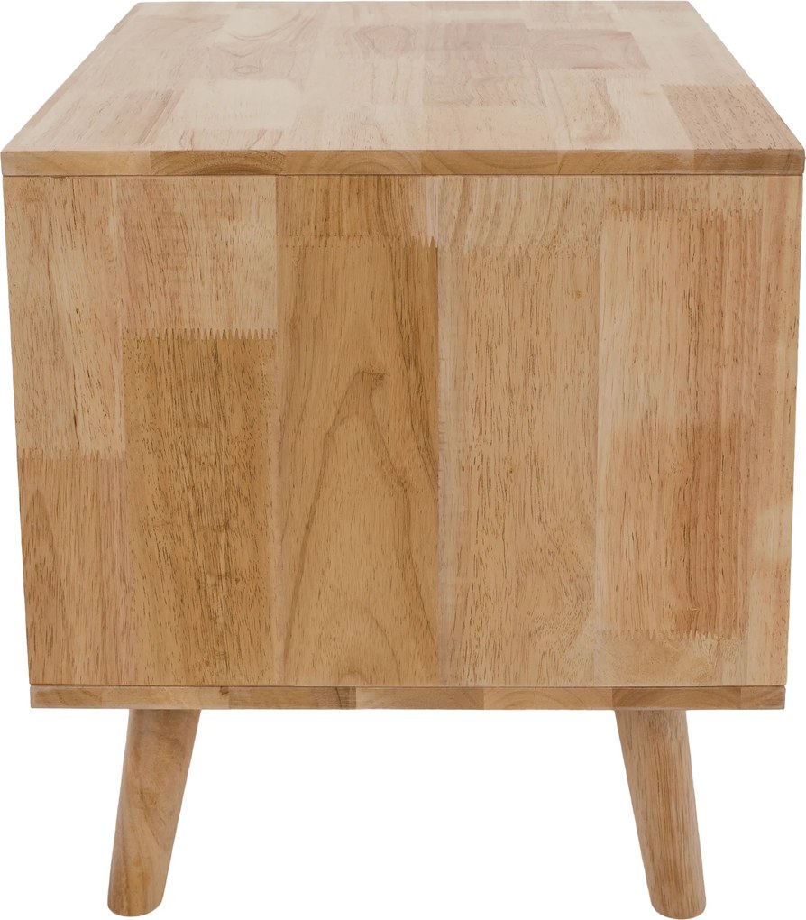 Éjjeliszekrény, masszív fa, természetes, BRUNI