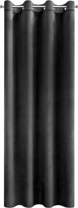 Bársony Függöny Egyszínű Zas/melanie/fekete 1