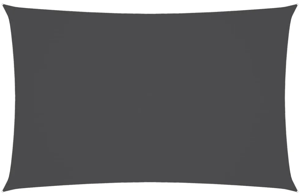antracitszürke téglalap alakú oxford-szövet napvitorla 2,5x5 m