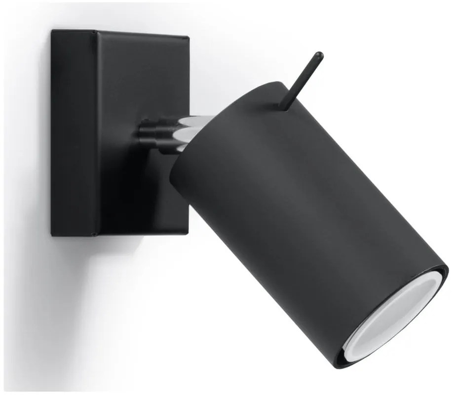 Fekete spotlámpa 8x10 cm Etna – Sollux