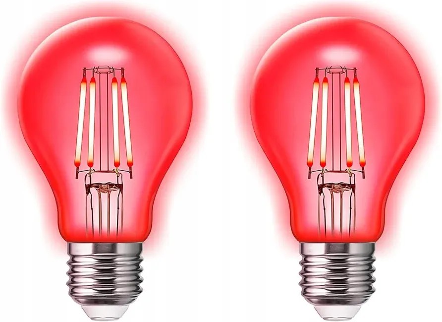 Led izzó E27 Piros 4W A60 Dekoratív Karácsonyi Party szett 2 db