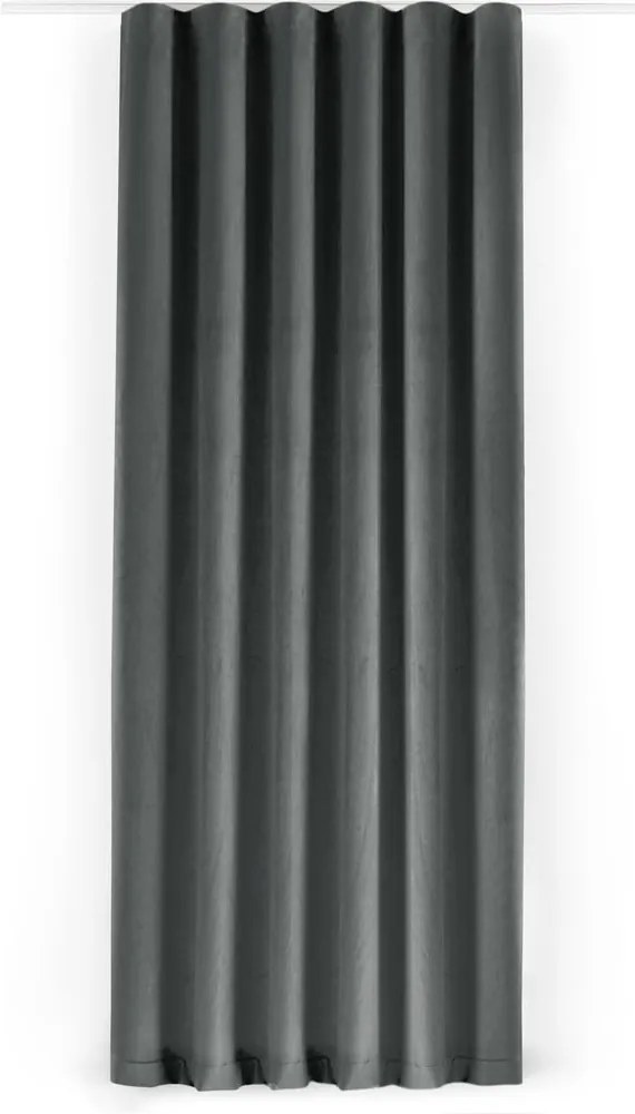 Sötétszürke bársony dimout (részleges sötétítő) függöny 200x250 cm Velto – Filumi
