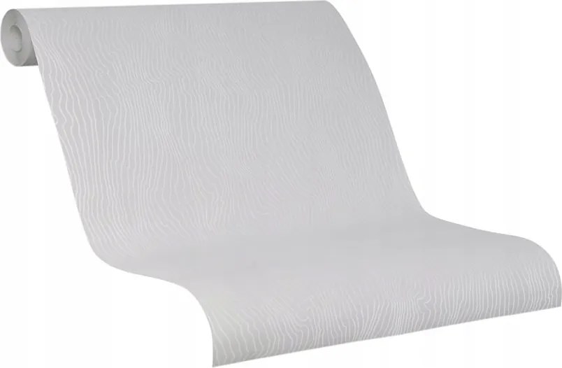 Világosszürke tapéta minta gyöngyház hullámok vinil tapéta a nappaliba