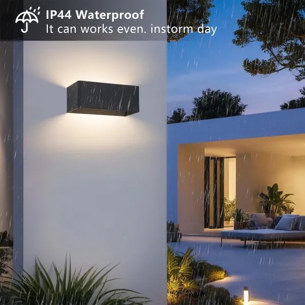 Brilagi - LED kültéri fali lámpatest DONNANI LED/7W/230V 20 cm fekete IP44
