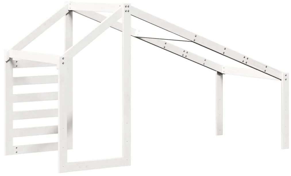 fehér tömör fenyőfa gyerekágytető 188 x 97 x 113 cm